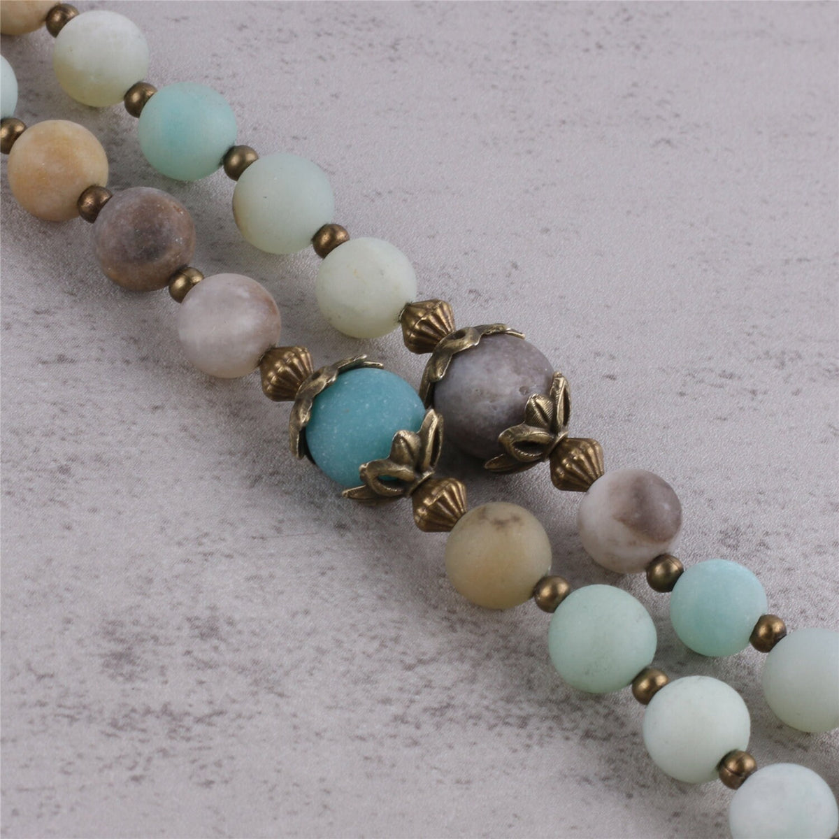 Amazonite Rosary with Miraculous Medal