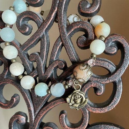 Amazonite Lourdes Rosary Bracelet