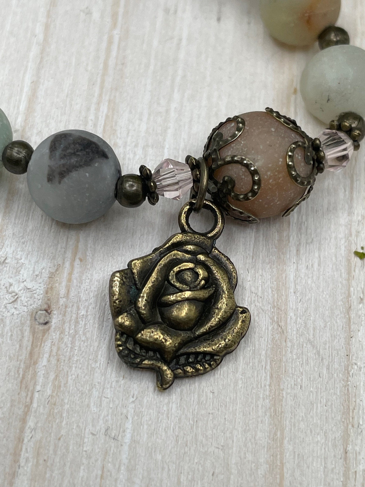 Amazonite Lourdes Rosary Bracelet