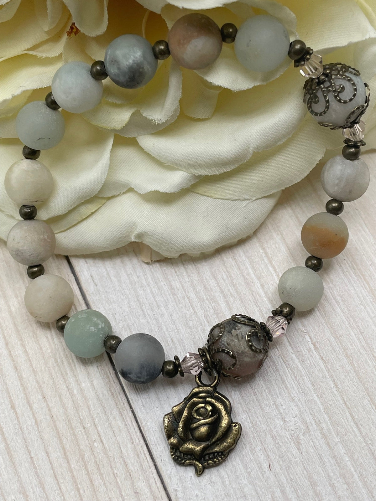 Amazonite Lourdes Rosary Bracelet