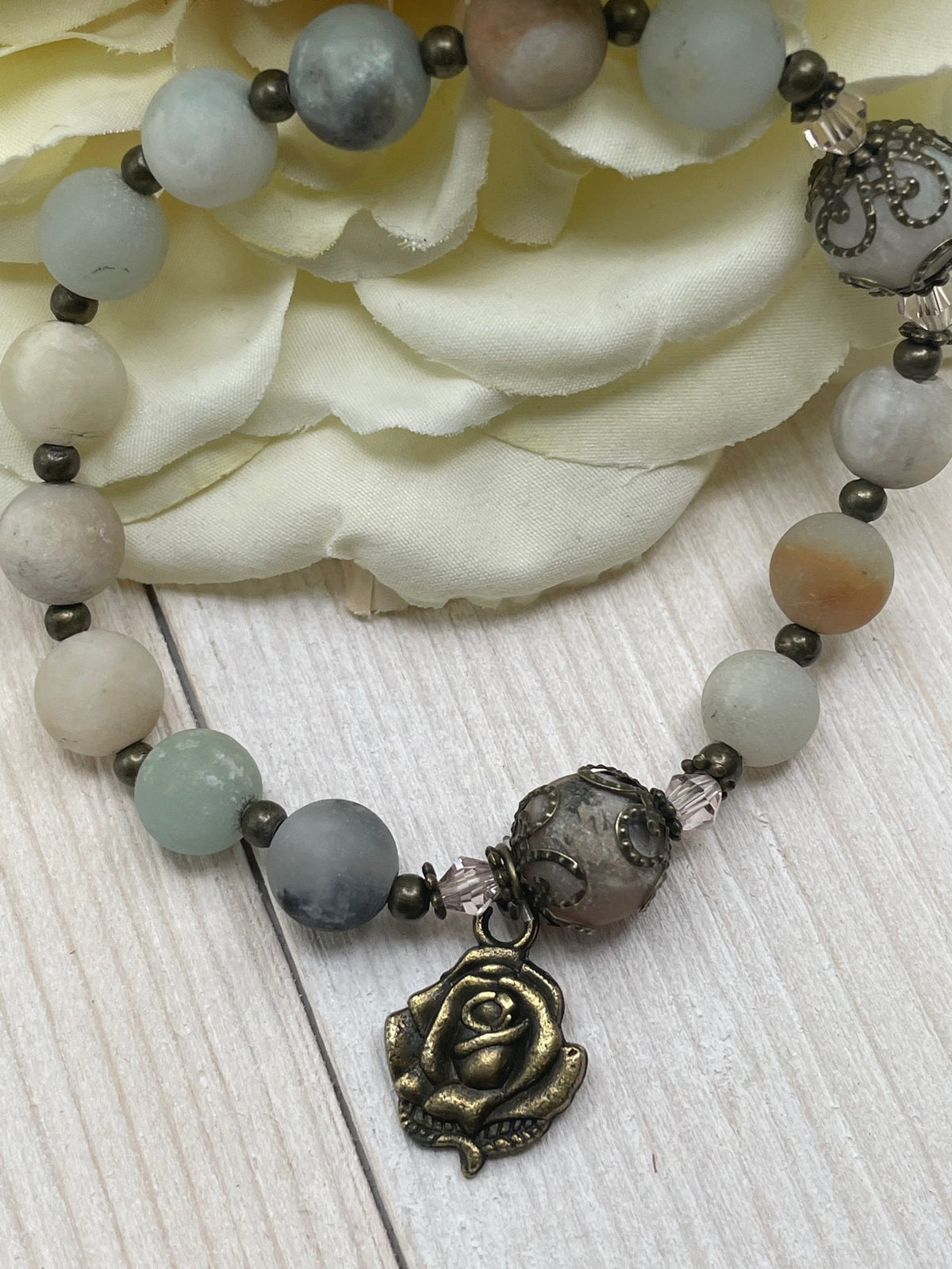 Amazonite Lourdes Rosary Bracelet