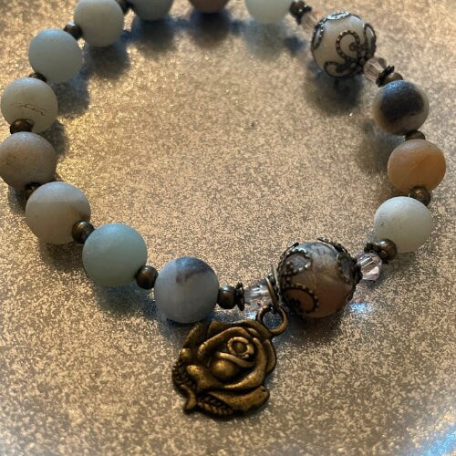 Amazonite Lourdes Rosary Bracelet