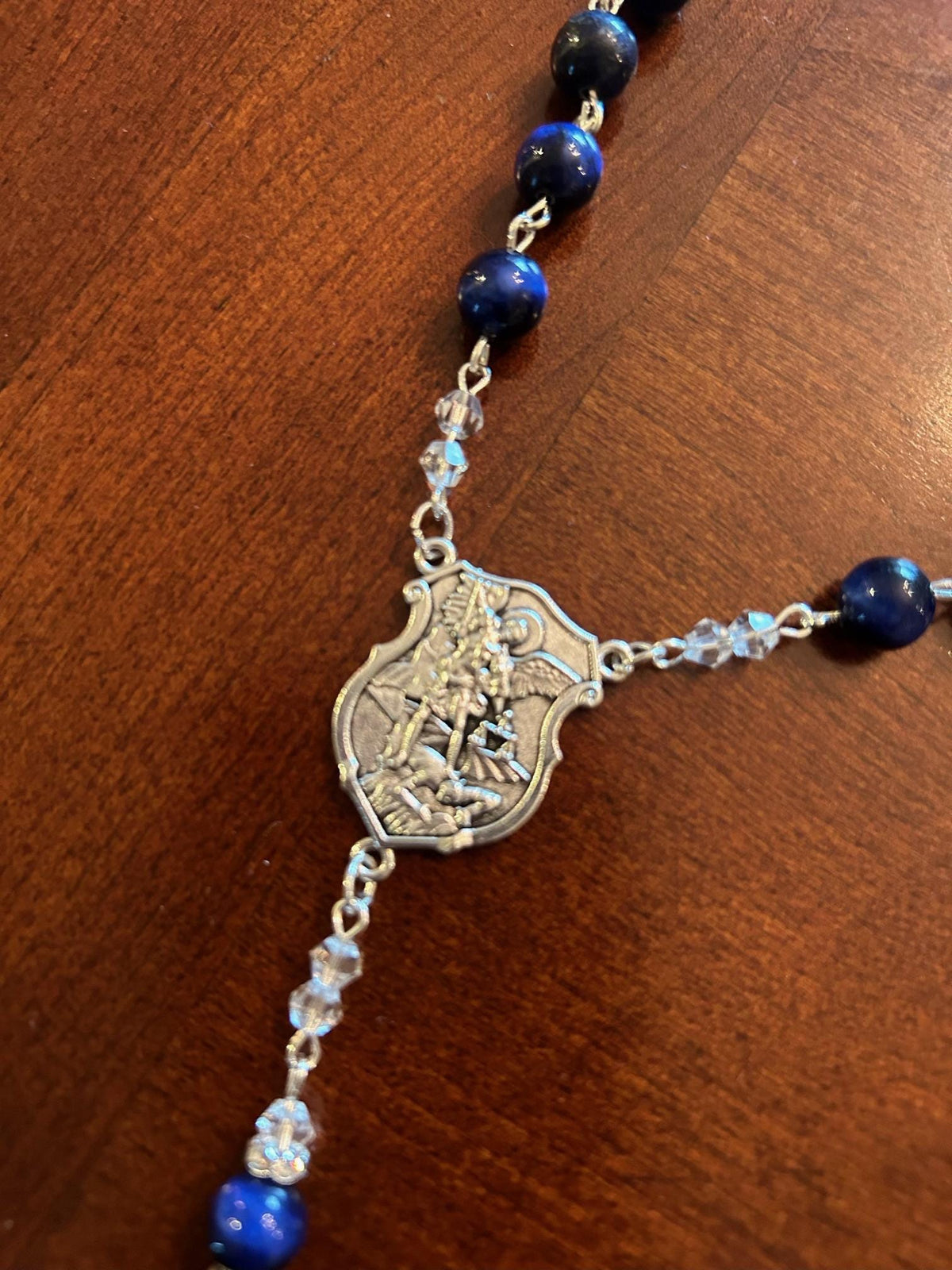 Lapis Lazuli St. Michael Rosary