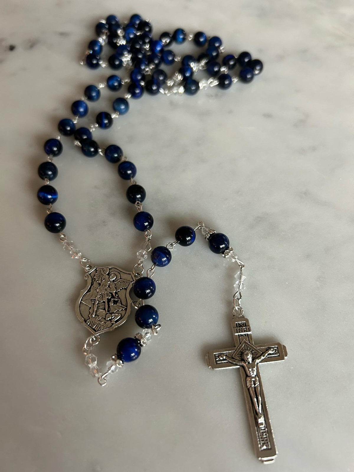 Lapis Lazuli St. Michael Rosary