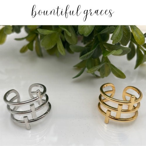 Trinity Triple Cross Adjustable Ring — Alternate Listing