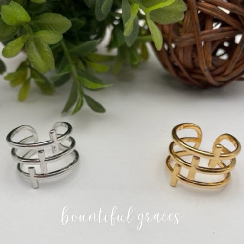 Trinity Triple Cross Adjustable Ring — Alternate Listing