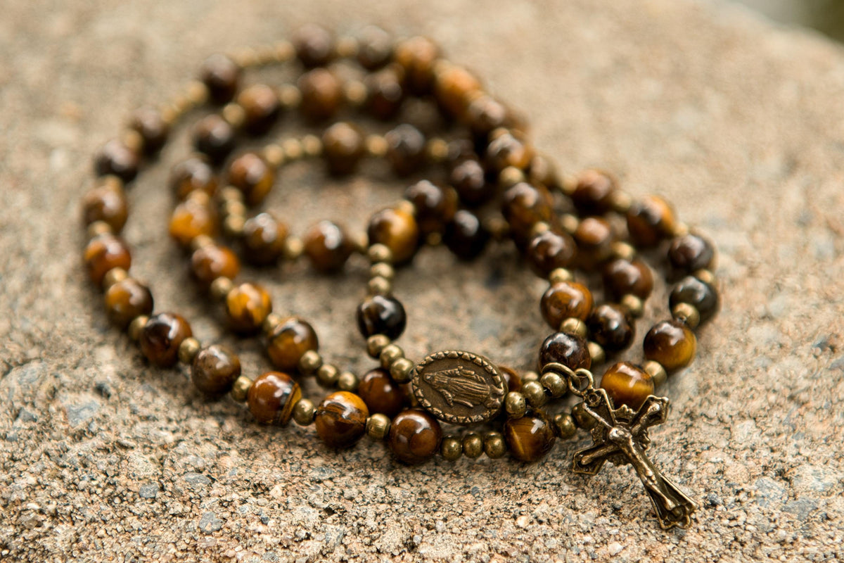 Tiger Eye Rosary Wrap Bracelet