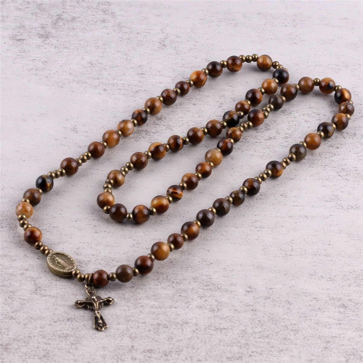 Tiger Eye Rosary Wrap Bracelet