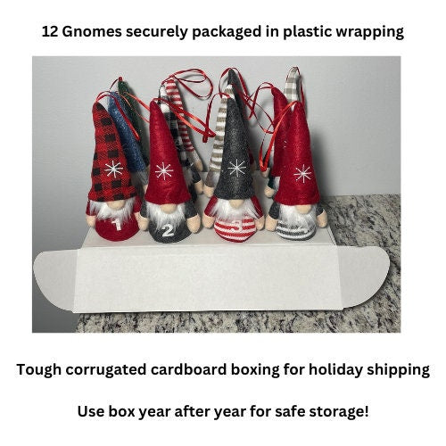 12 Days of Christmas Gnome Ornament Set