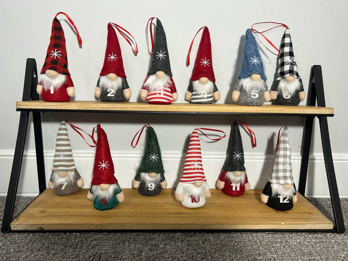 12 Days of Christmas Gnome Ornament Set