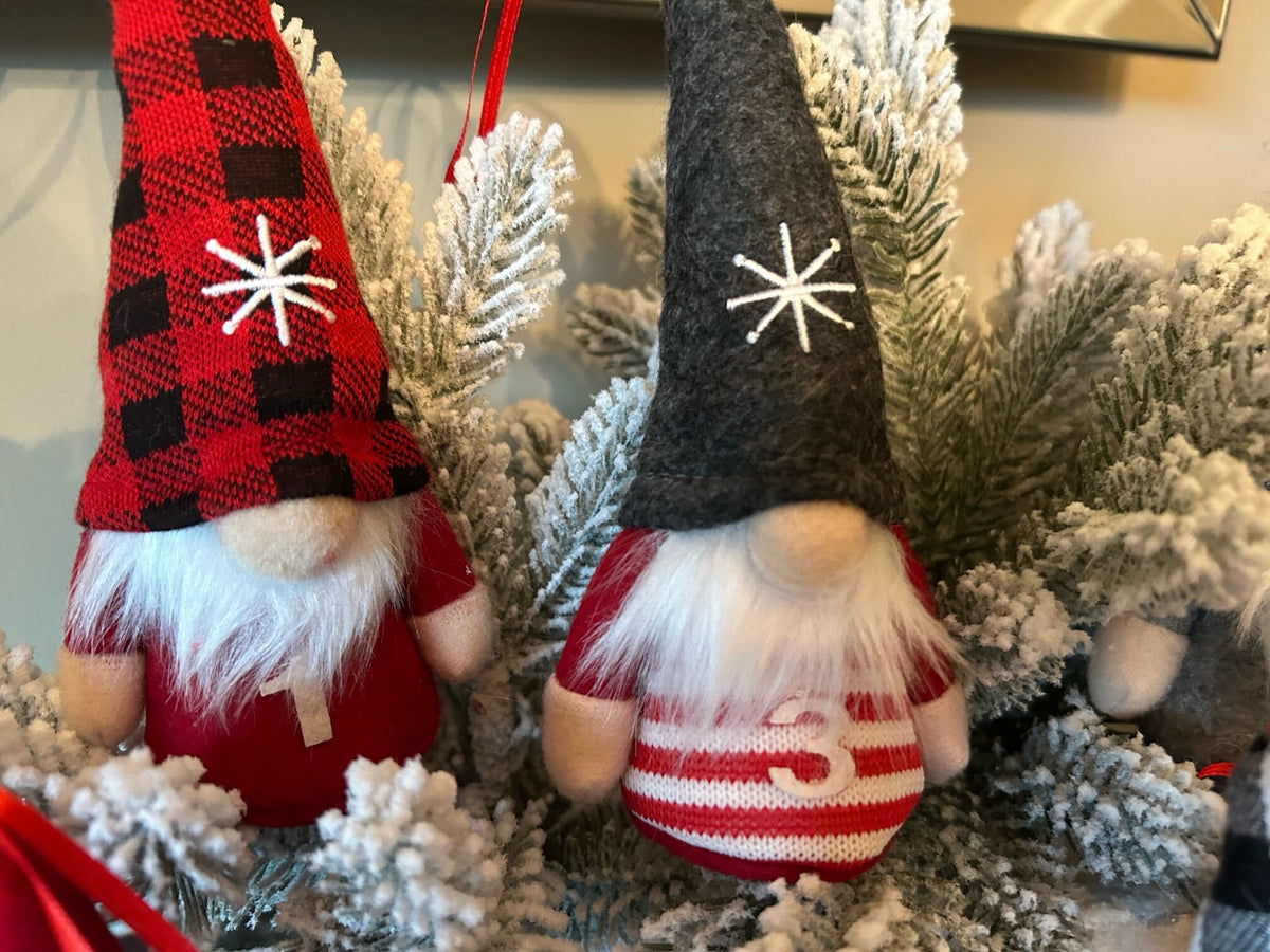 12 Days of Christmas Gnome Ornament Set
