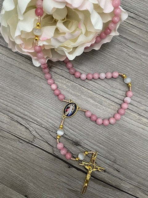 Divine Mercy Tourmaline Rosary