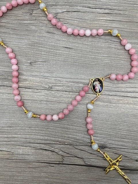 Divine Mercy Tourmaline Rosary
