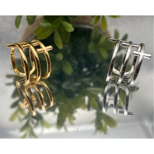 Trinity Triple Cross Adjustable Ring