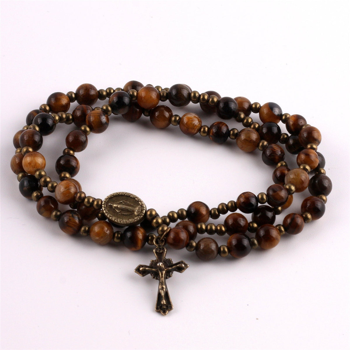 Tiger Eye Rosary Wrap Bracelet