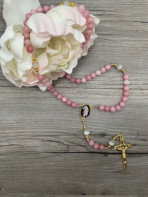 Divine Mercy Tourmaline Rosary