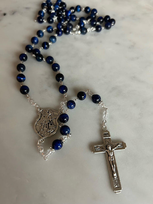 Lapis Lazuli St. Michael Rosary